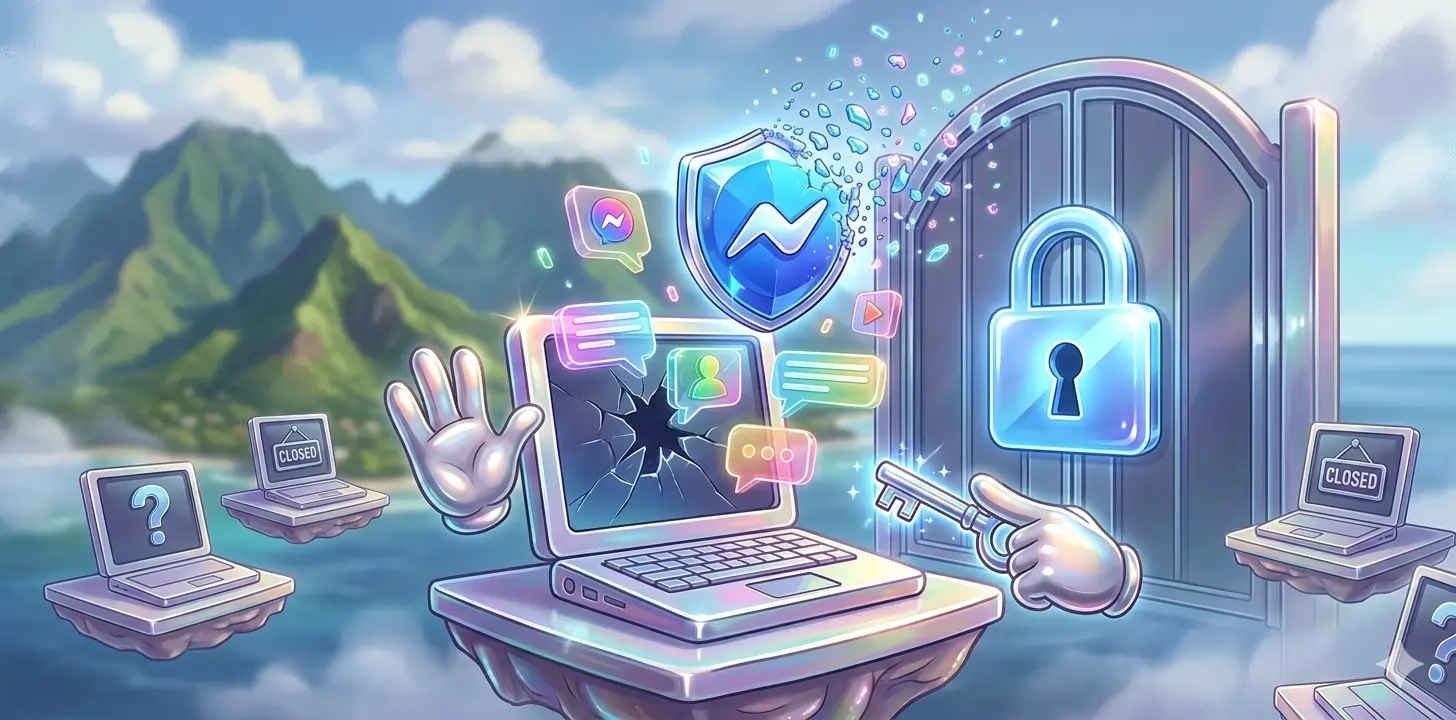 Logo Messenger sur un écran d'ordinateur