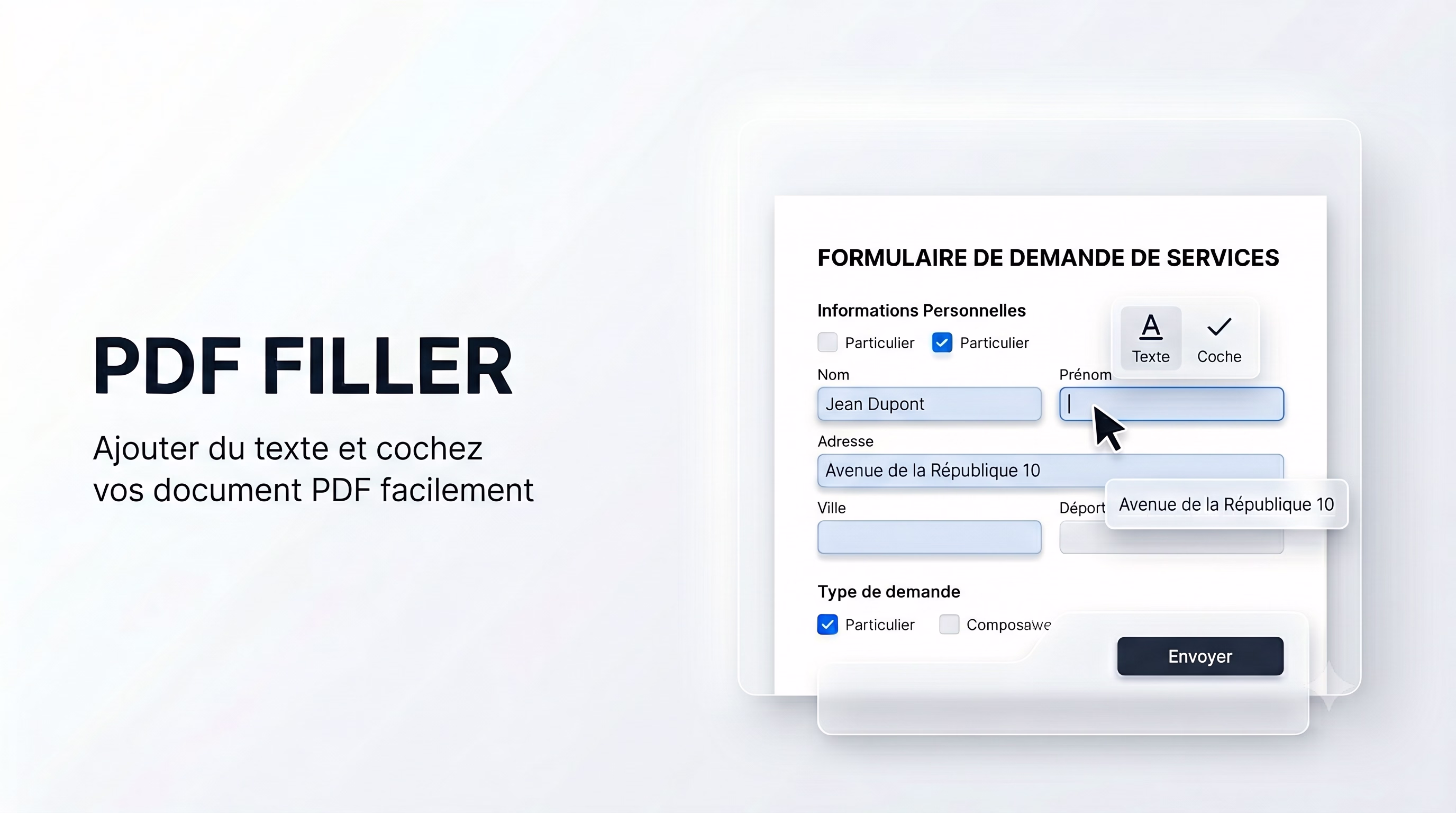 Illustration d'édition de formulaire PDF