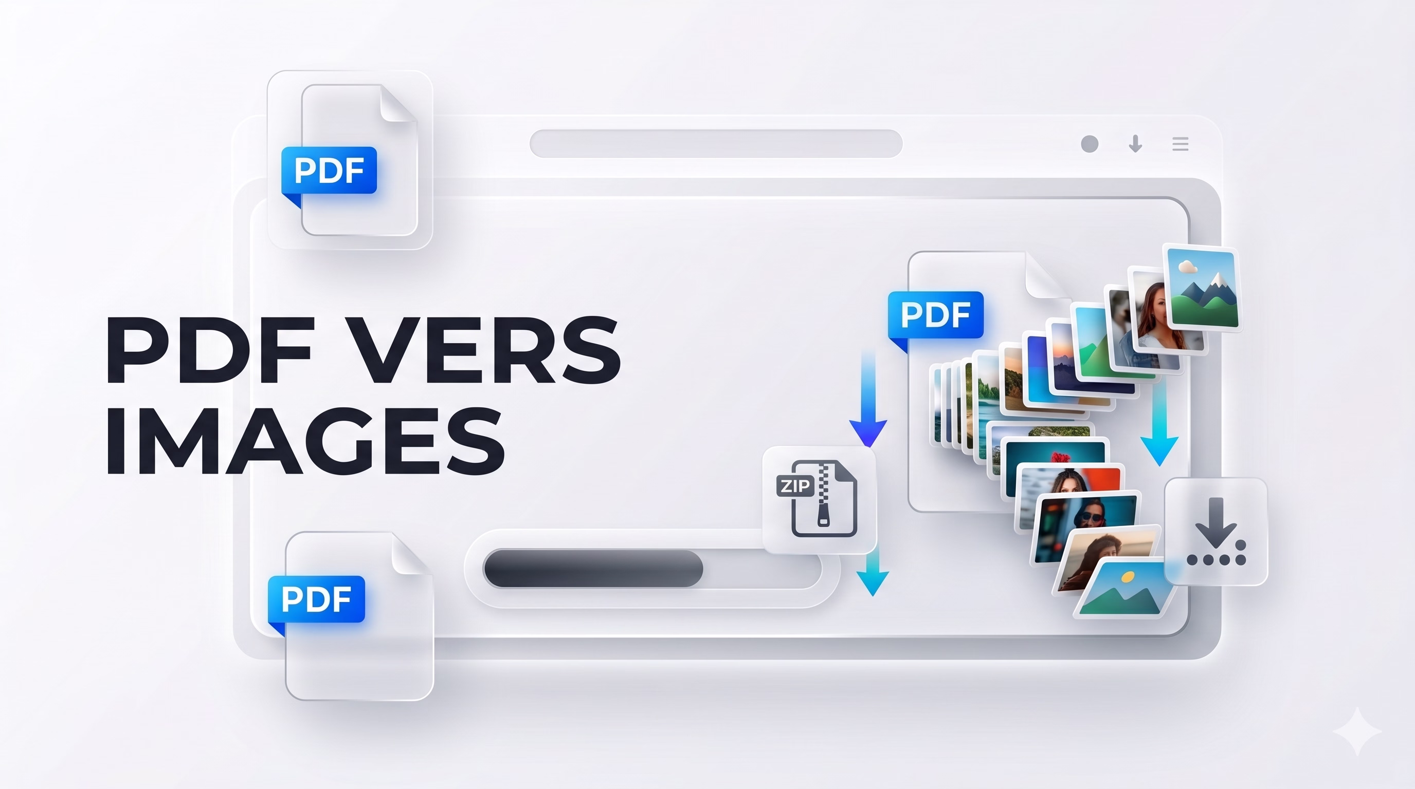 Illustration de conversion PDF vers Image